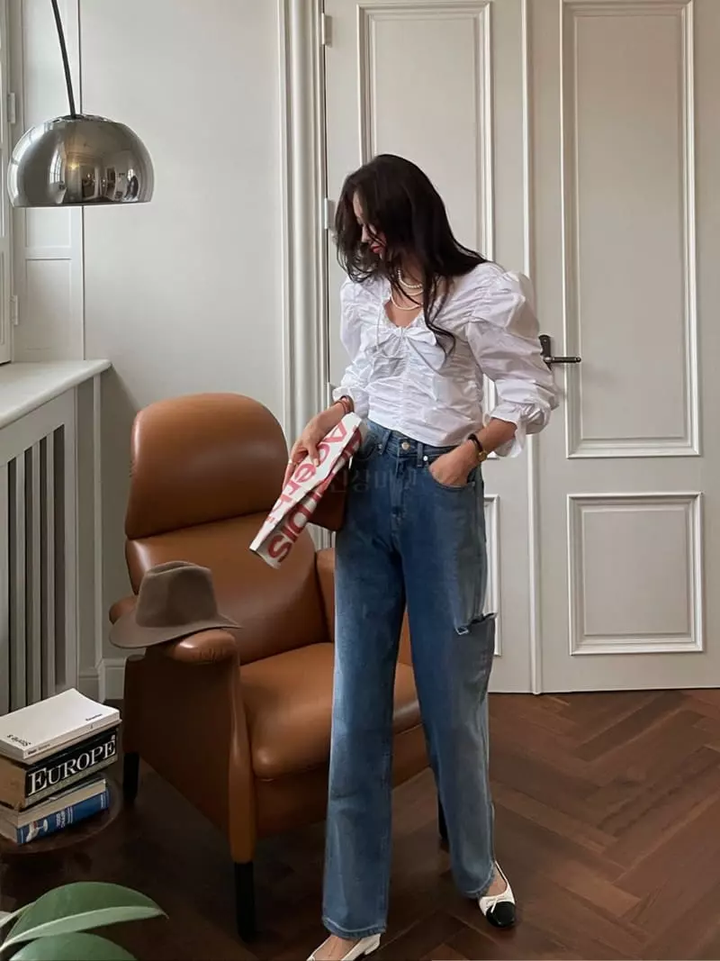 Liveaid - Korean Women Fashion - #womensfashion - Gradation Jeans - 2