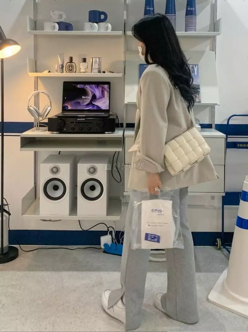 Logon - Korean Women Fashion - #momslook - Terry Slit Pants - 10