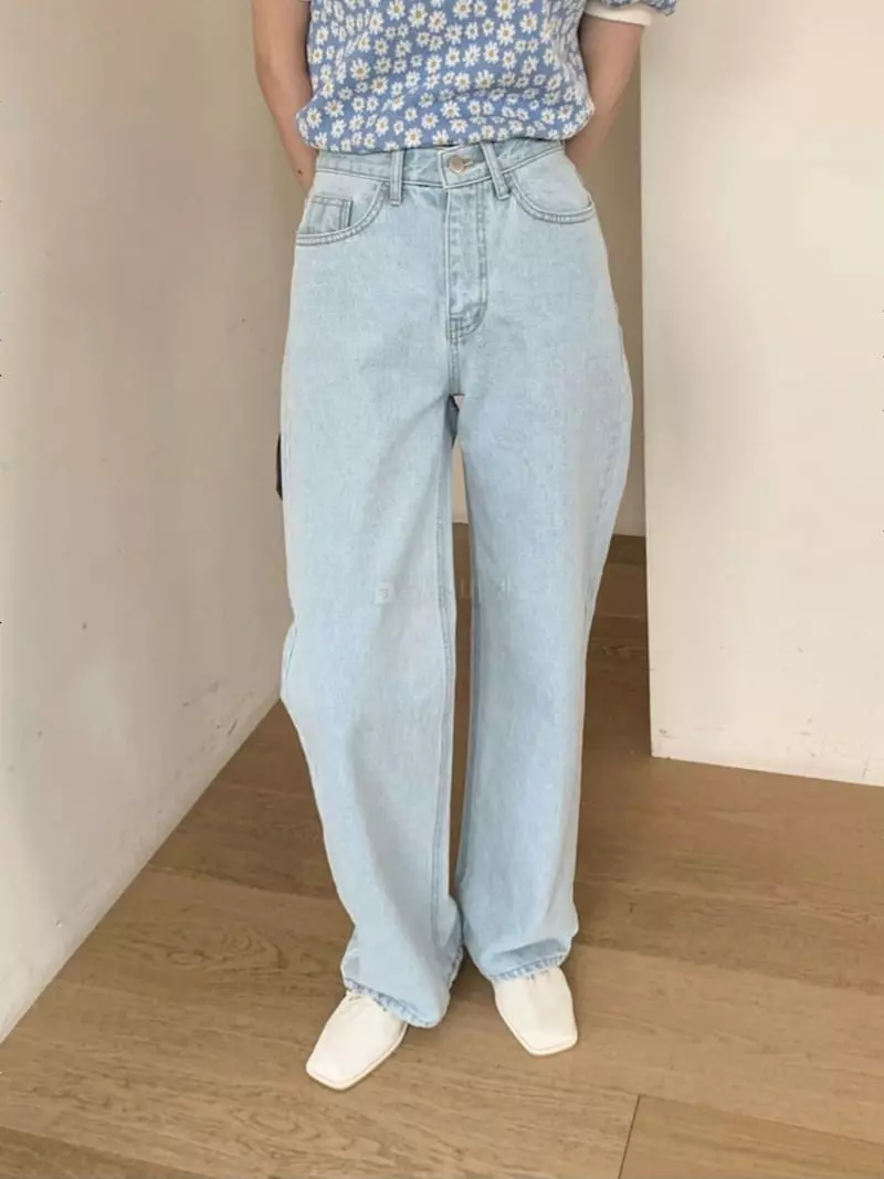 Logon - Korean Women Fashion - #momslook - Light Jeans - 3