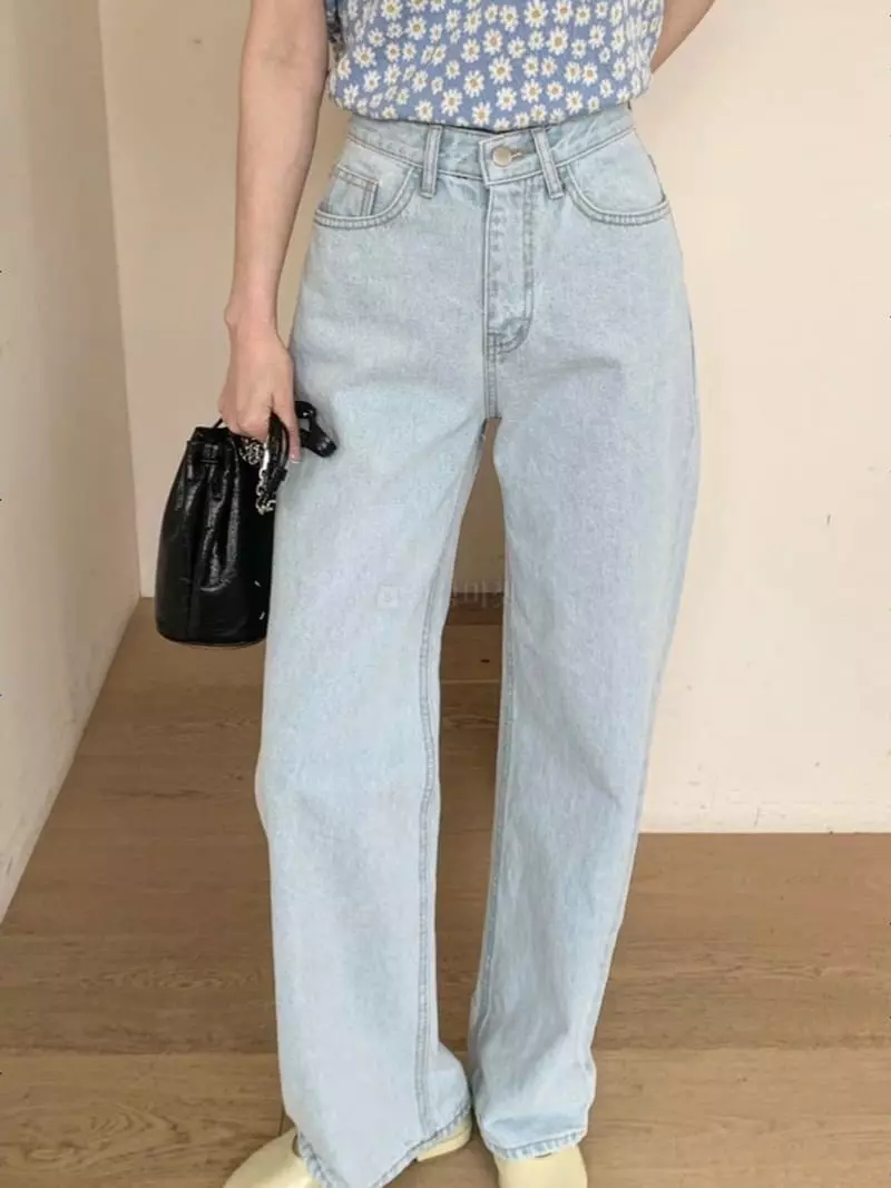 Logon - Korean Women Fashion - #momslook - Light Jeans - 5