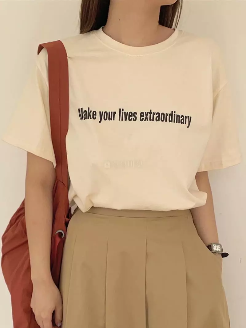 Logon - Korean Women Fashion - #momslook - Make Tee - 3