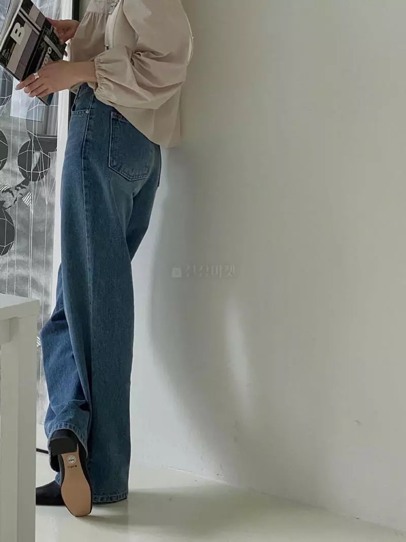 Logon - Korean Women Fashion - #womensfashion - Washing Jeans - 4