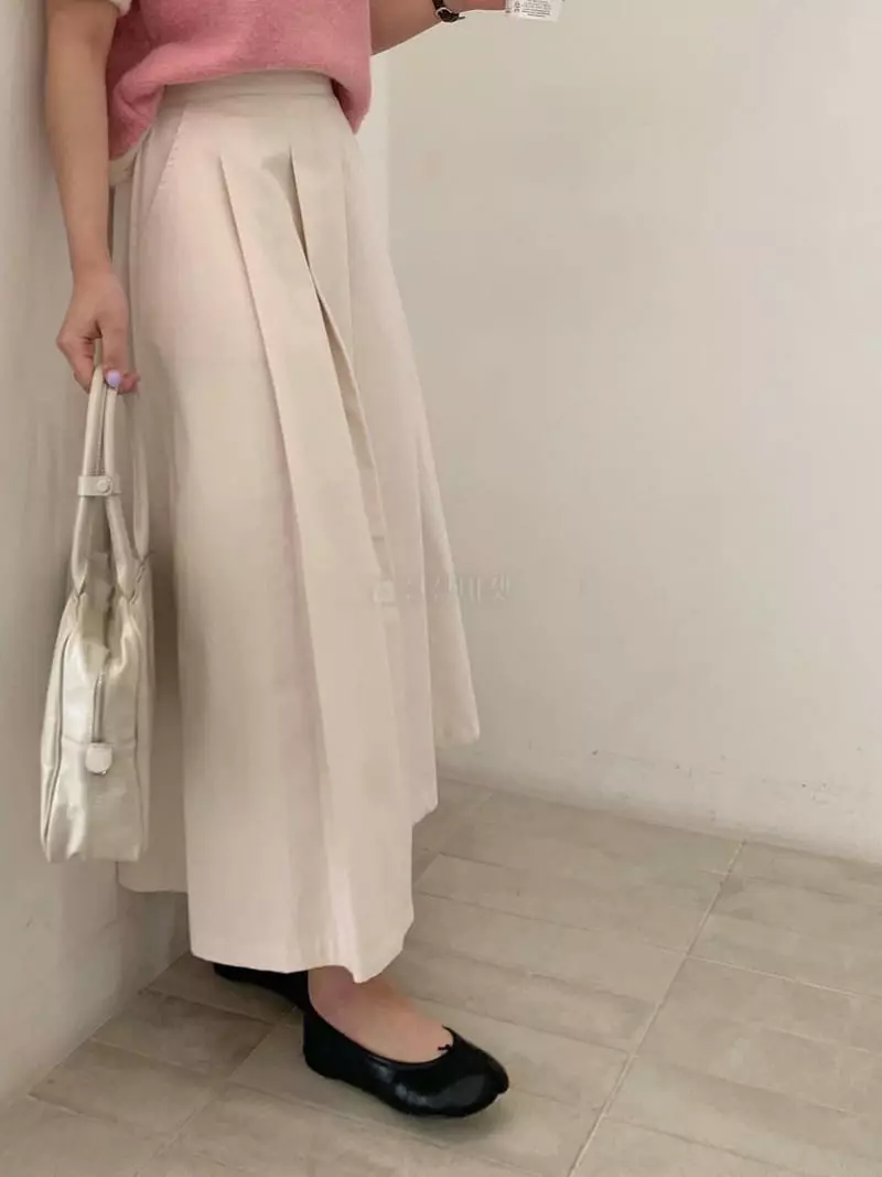 Logon - Korean Women Fashion - #momslook - Wrinkle Skirt