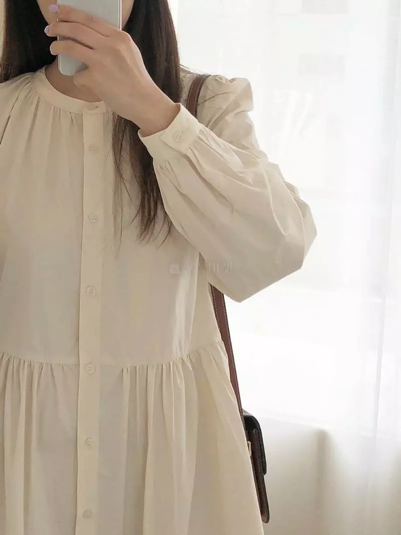 Logon - Korean Women Fashion - #momslook - Shirring One-piece - 2