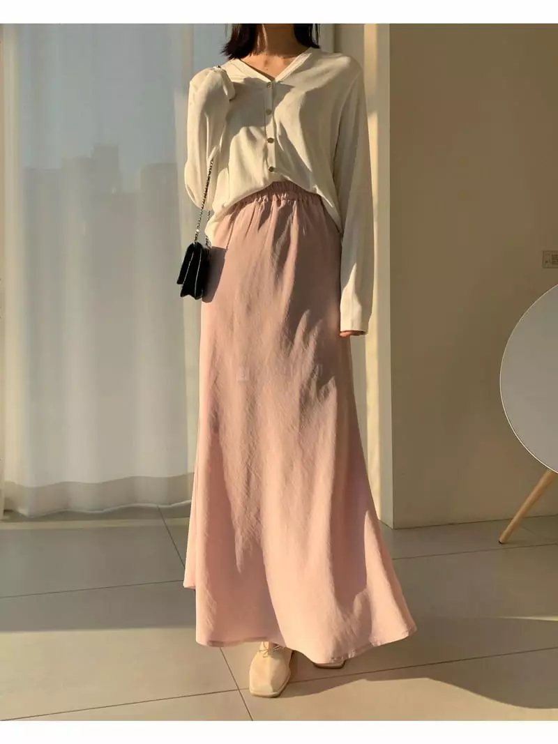 Logon - Korean Women Fashion - #momslook - Pastel Whole Skirt - 9