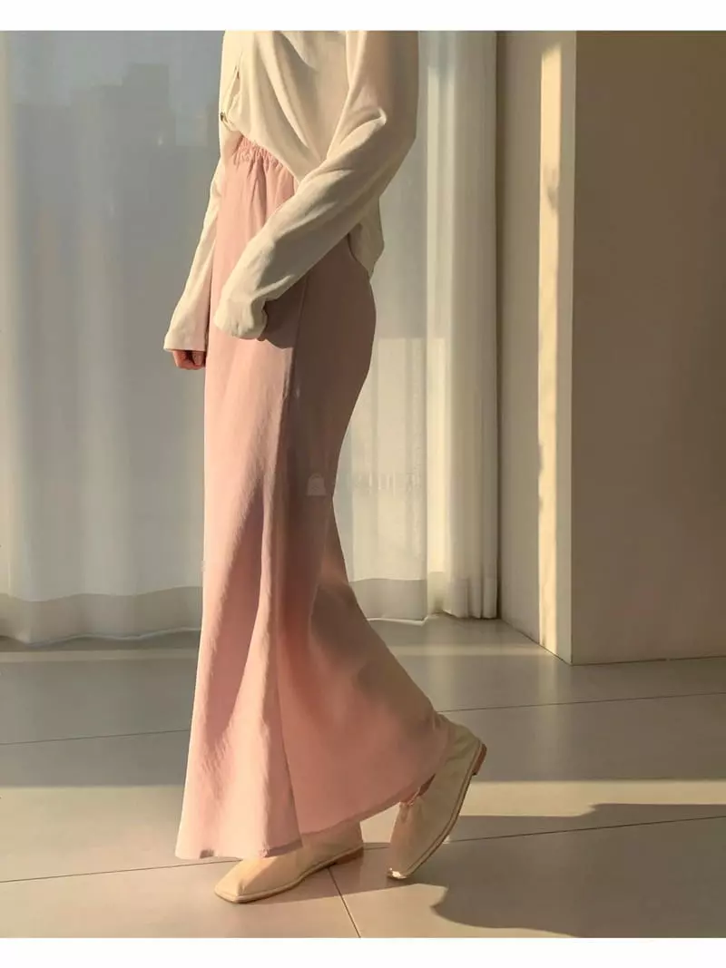 Logon - Korean Women Fashion - #romanticstyle - Pastel Whole Skirt