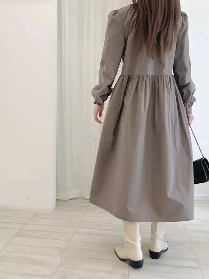 Logon - Korean Women Fashion - #vintageinspired - Shirring One-piece - 10
