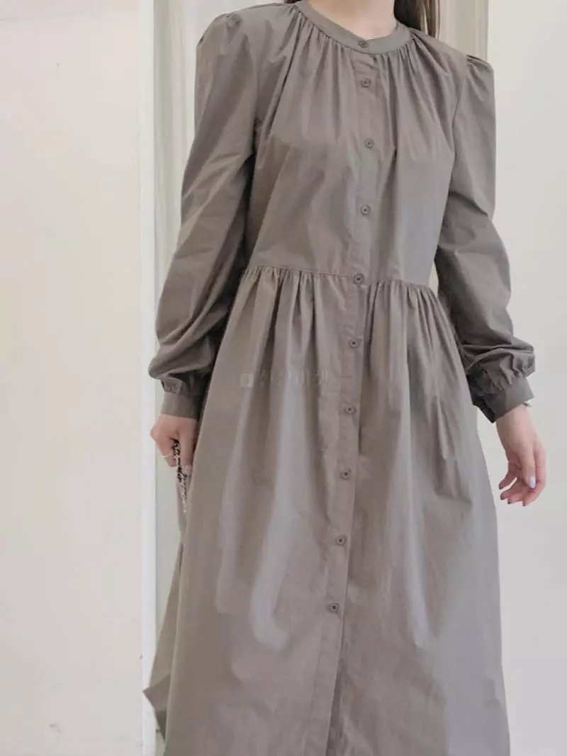 Logon - Korean Women Fashion - #vintagekidsstyle - Shirring One-piece - 11