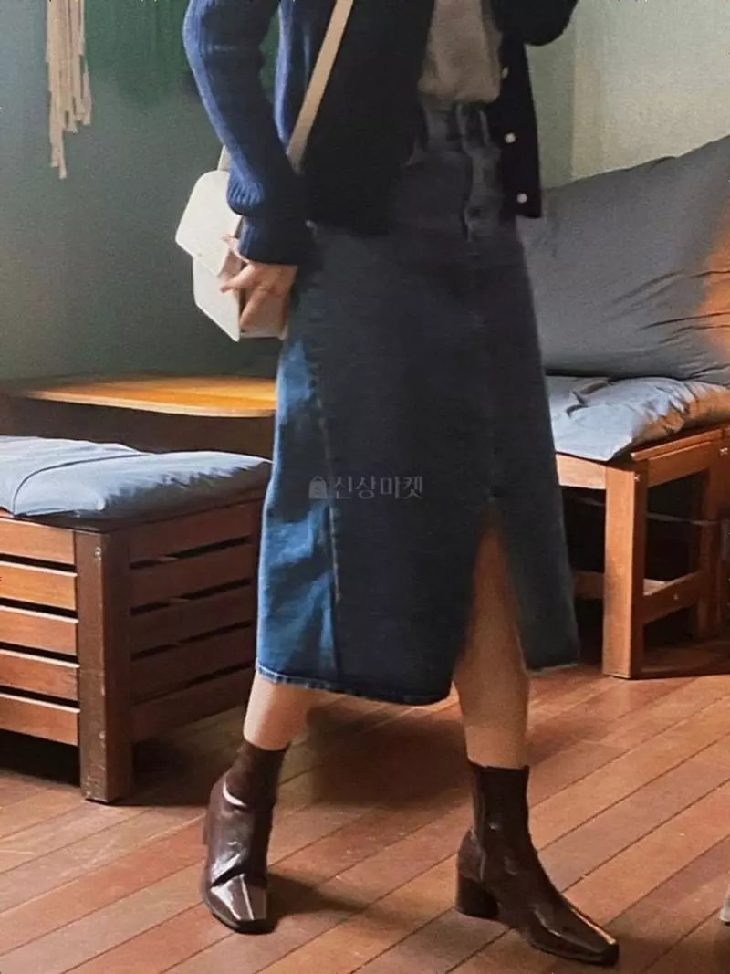 Logon - Korean Women Fashion - #momslook - Denim Skirt - 4