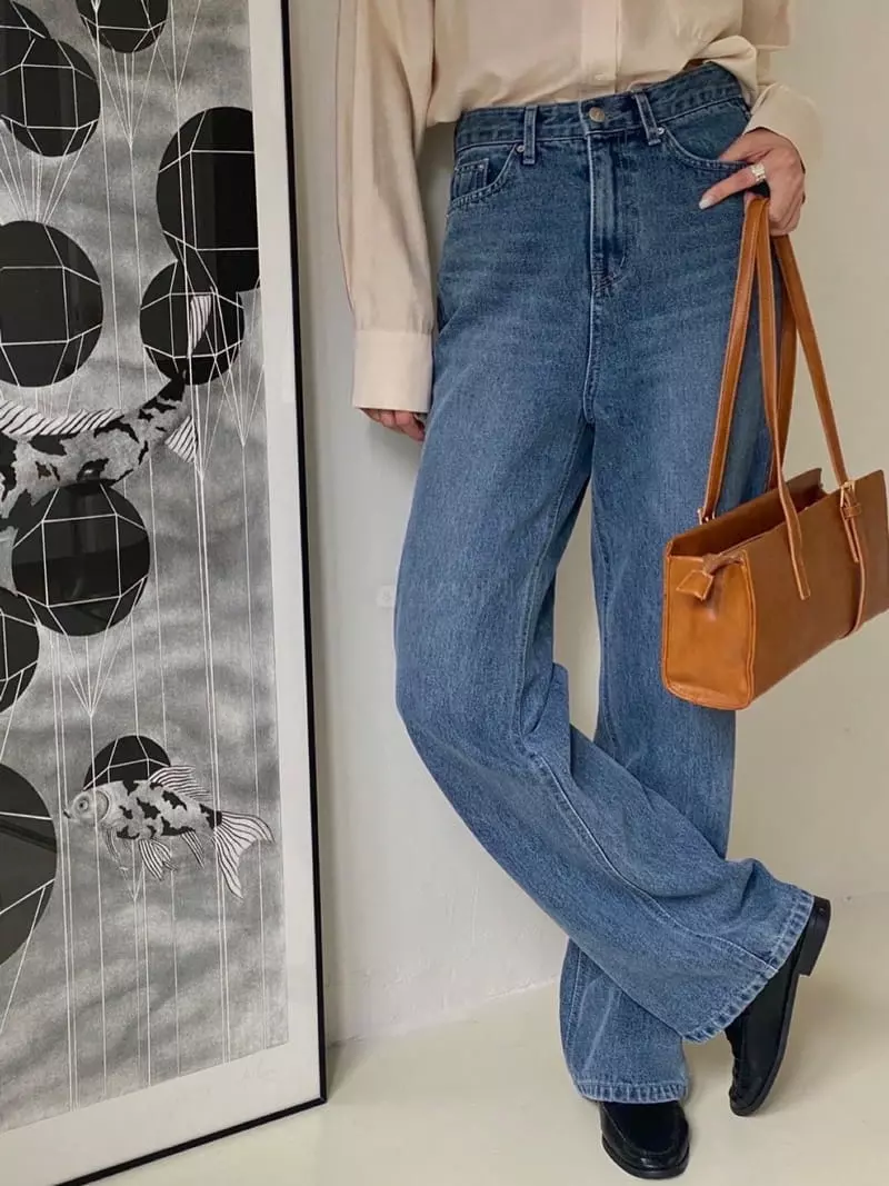Logon - Korean Women Fashion - #womensfashion - Washing Jeans