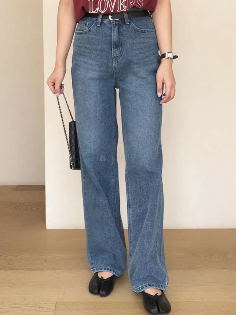 Logon - Korean Women Fashion - #womensfashion - Washing Jeans - 5