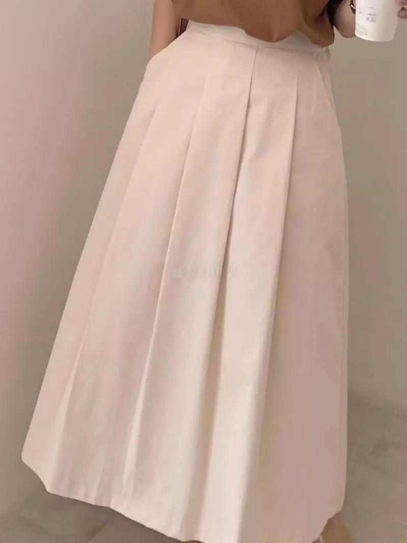Logon - Korean Women Fashion - #momslook - Wrinkle Skirt - 4