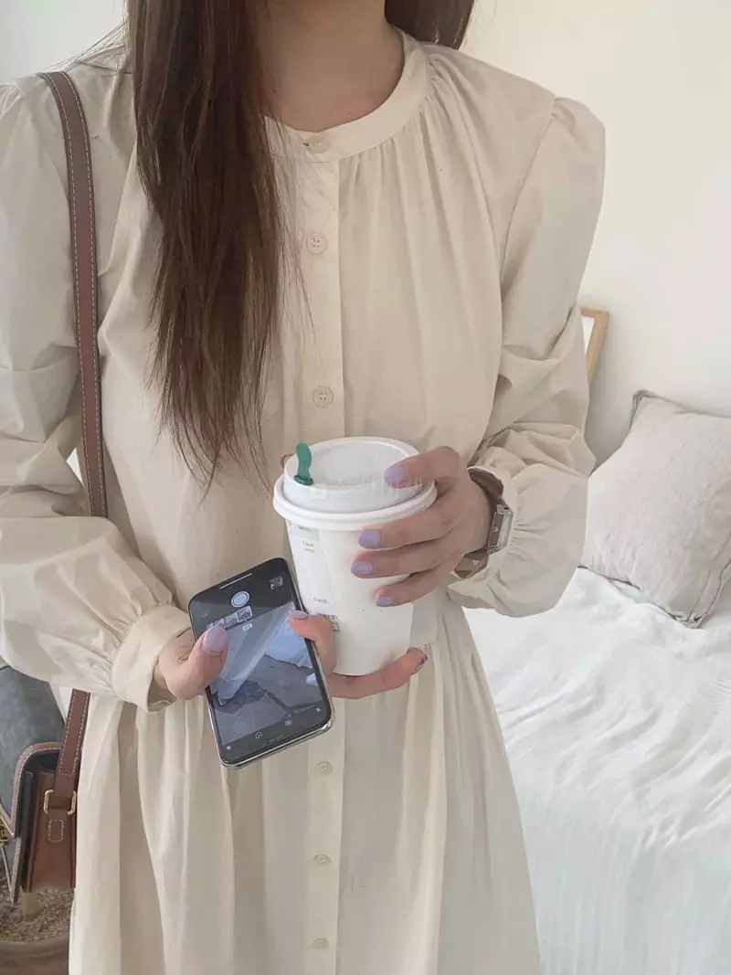 Logon - Korean Women Fashion - #womensfashion - Shirring One-piece - 5