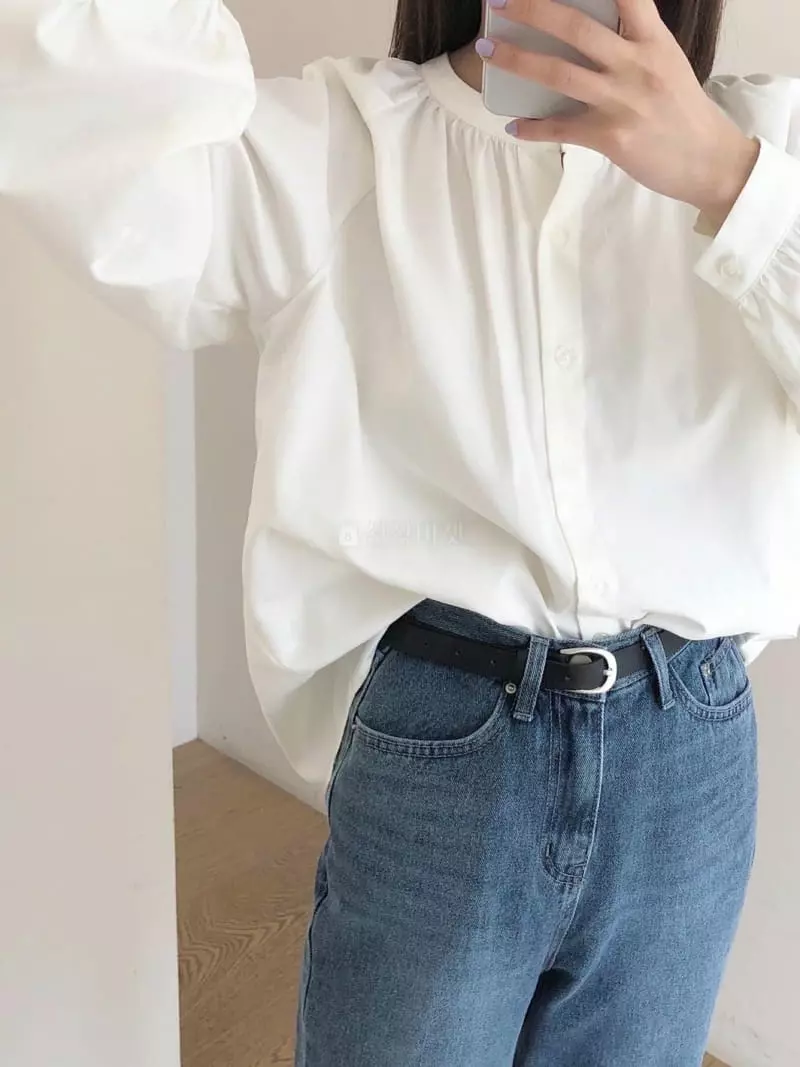 Logon - Korean Women Fashion - #womensfashion - Peach Shirring Blouse - 7