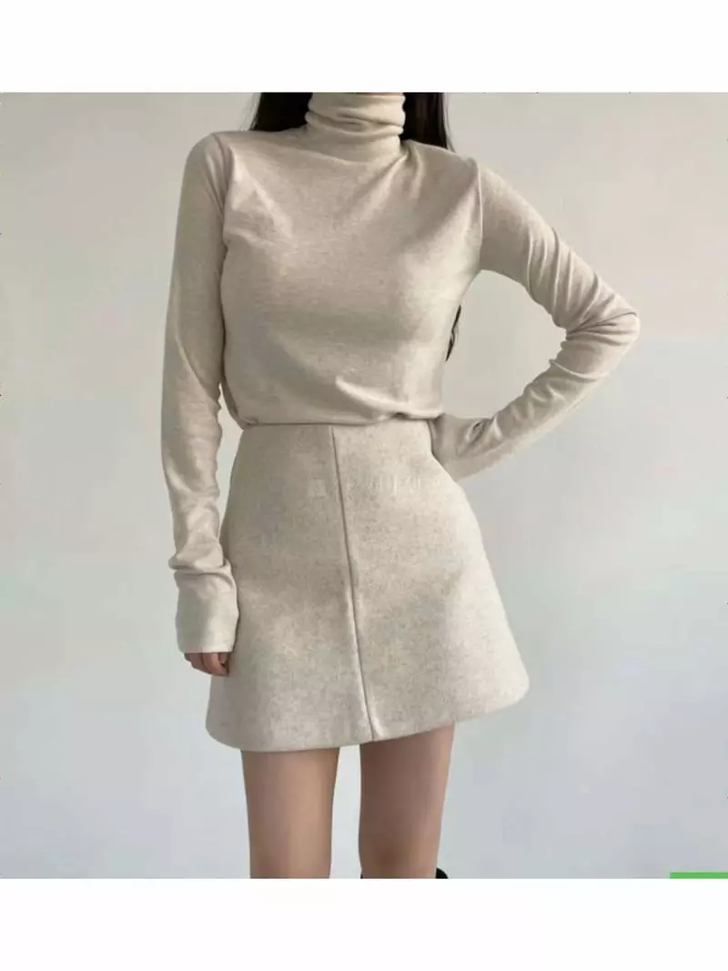 Logon - Korean Women Fashion - #womensfashion - Basic Turtleneck Tee - 6