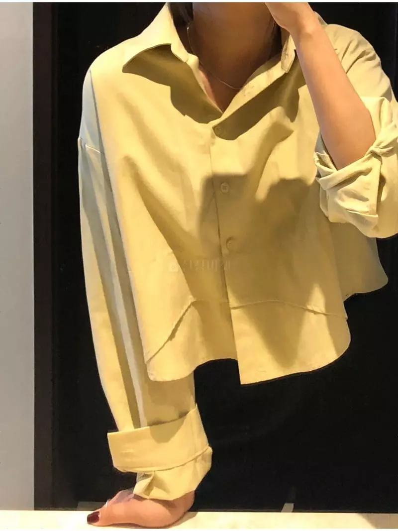 Logon - Korean Women Fashion - #womensfashion - Wave Crop Shirt - 8