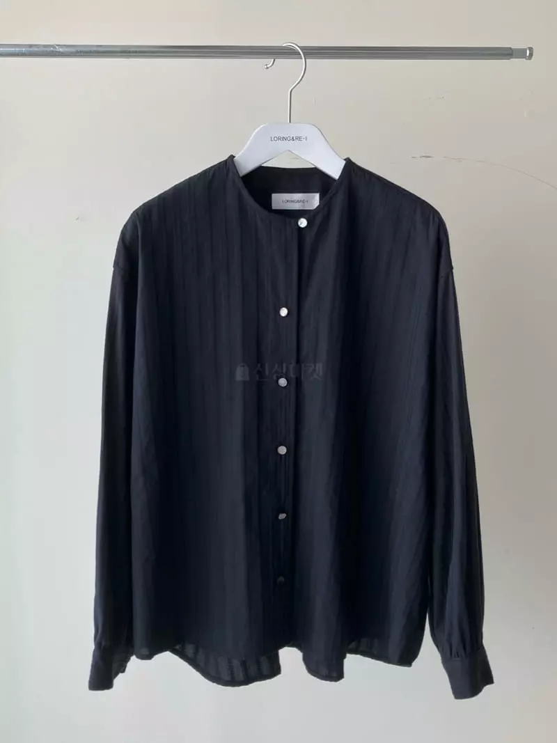 Loringrei - Korean Women Fashion - #momslook - R Embroidery Blouse - 8