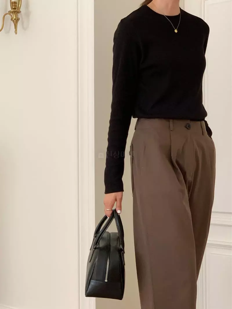 Loringrei - Korean Women Fashion - #momslook - Rose Rib Tee - 6