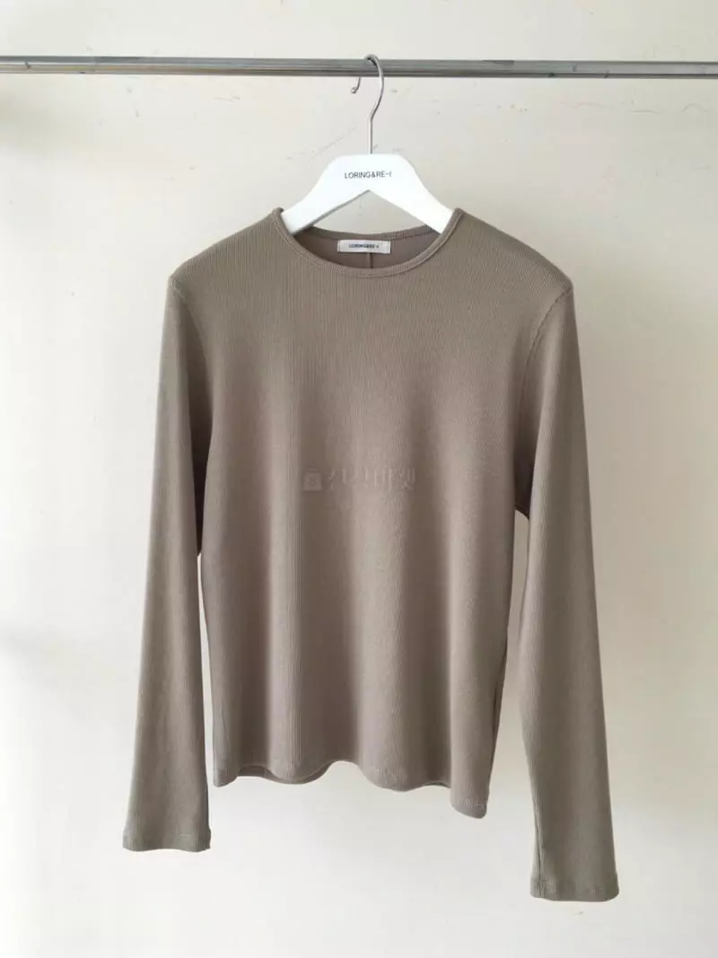 Loringrei - Korean Women Fashion - #momslook - Rose Rib Tee - 8