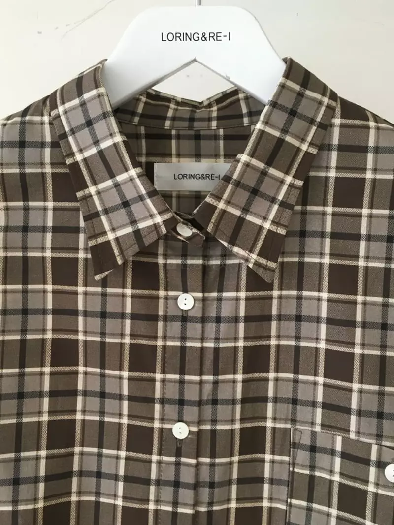 Loringrei - Korean Women Fashion - #momslook - Ber Check Shirt - 12