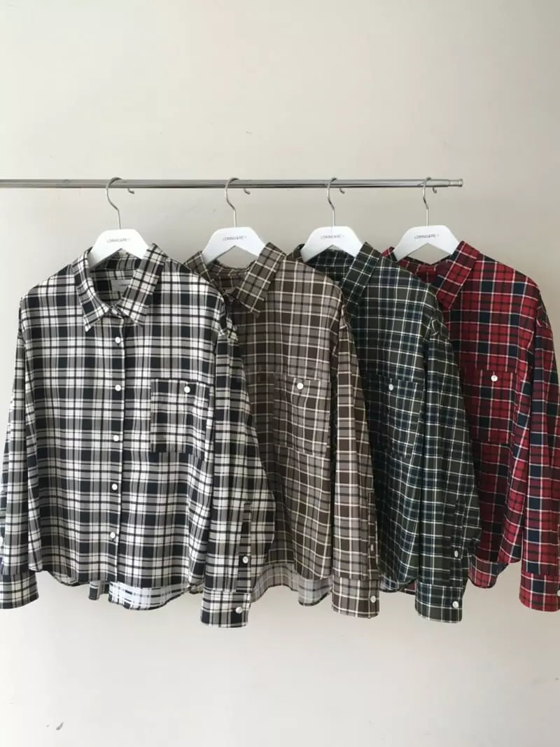 Loringrei - Korean Women Fashion - #momslook - Ber Check Shirt - 6