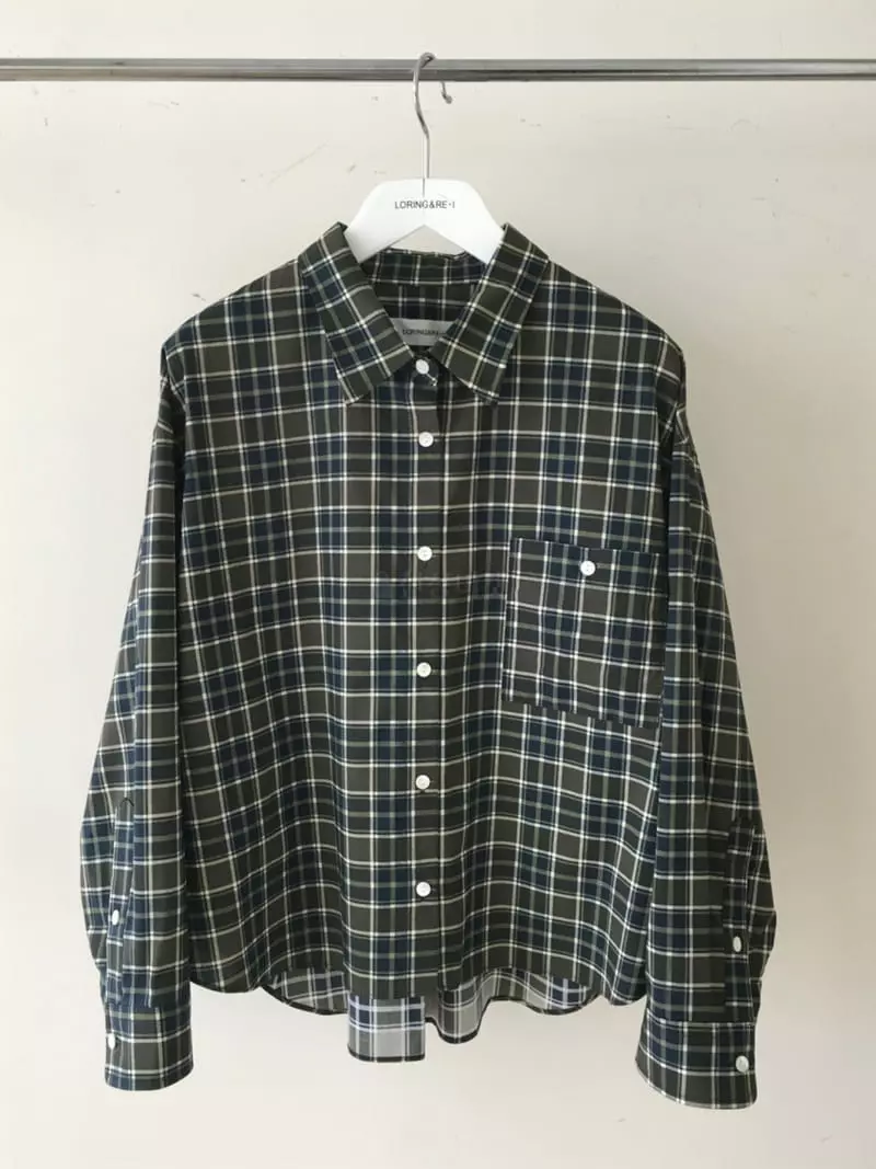 Loringrei - Korean Women Fashion - #momslook - Ber Check Shirt - 8