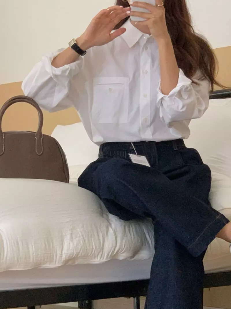 Loringrei - Korean Women Fashion - #momslook - Fallin Shirt - 2