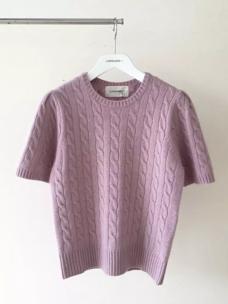Loringrei - Korean Women Fashion - #pursuepretty - Cable Shirring Knit Tee - 9