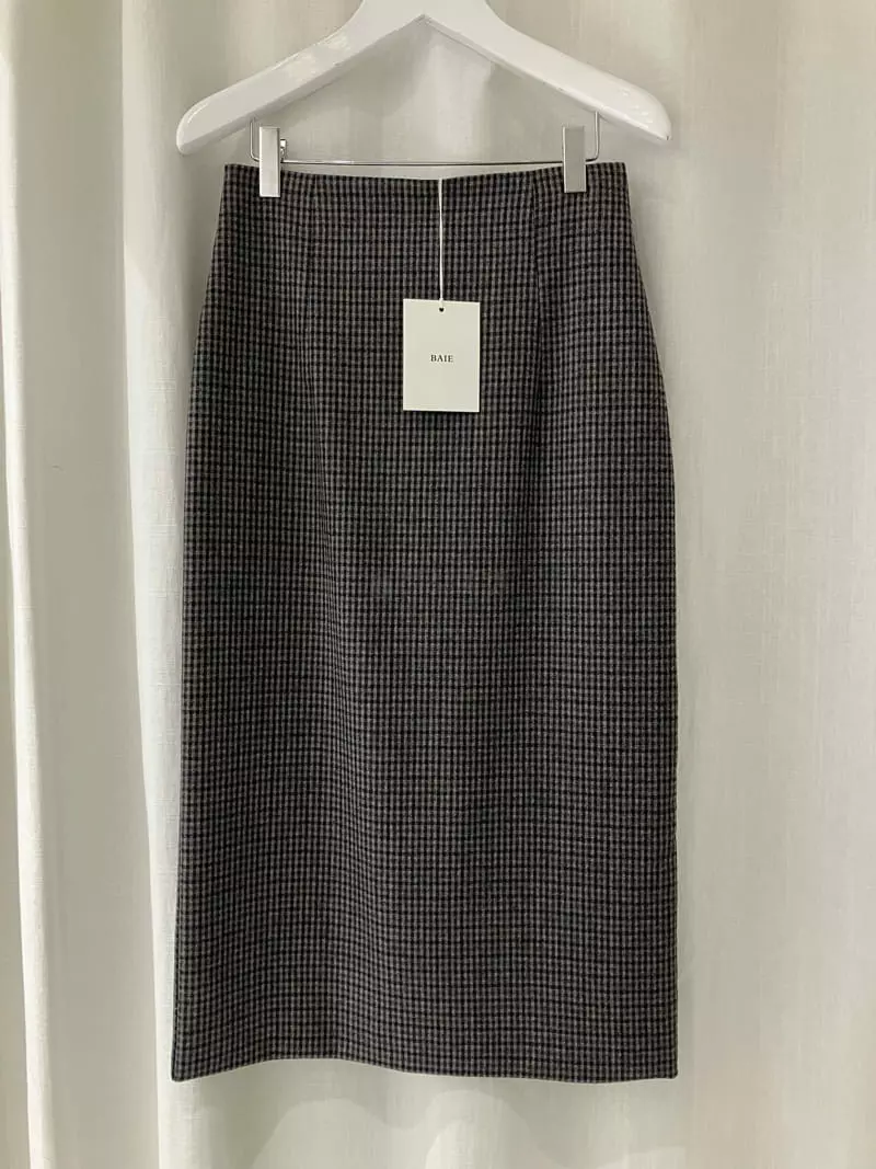 Loringrei - Korean Women Fashion - #thelittlethings - B Check Wool Skirt - 6