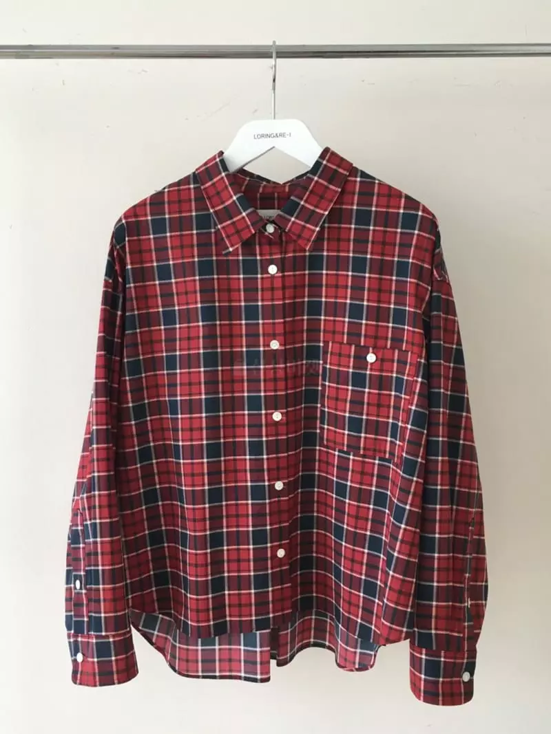Loringrei - Korean Women Fashion - #womensfashion - Ber Check Shirt - 7