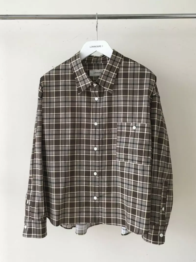 Loringrei - Korean Women Fashion - #womensfashion - Ber Check Shirt - 9