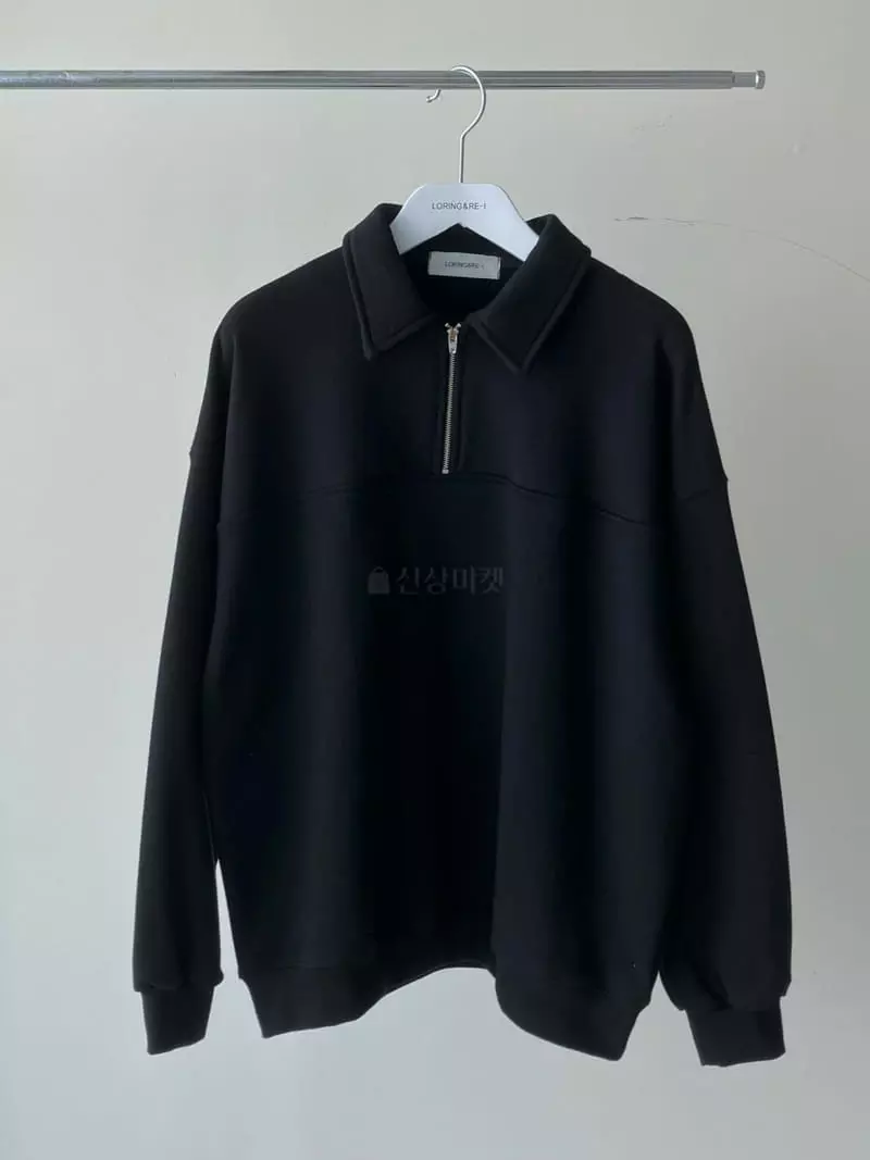 Loringrei - Korean Women Fashion - #womensfashion - Terry Collar Zip-up Sweatshirt - 9