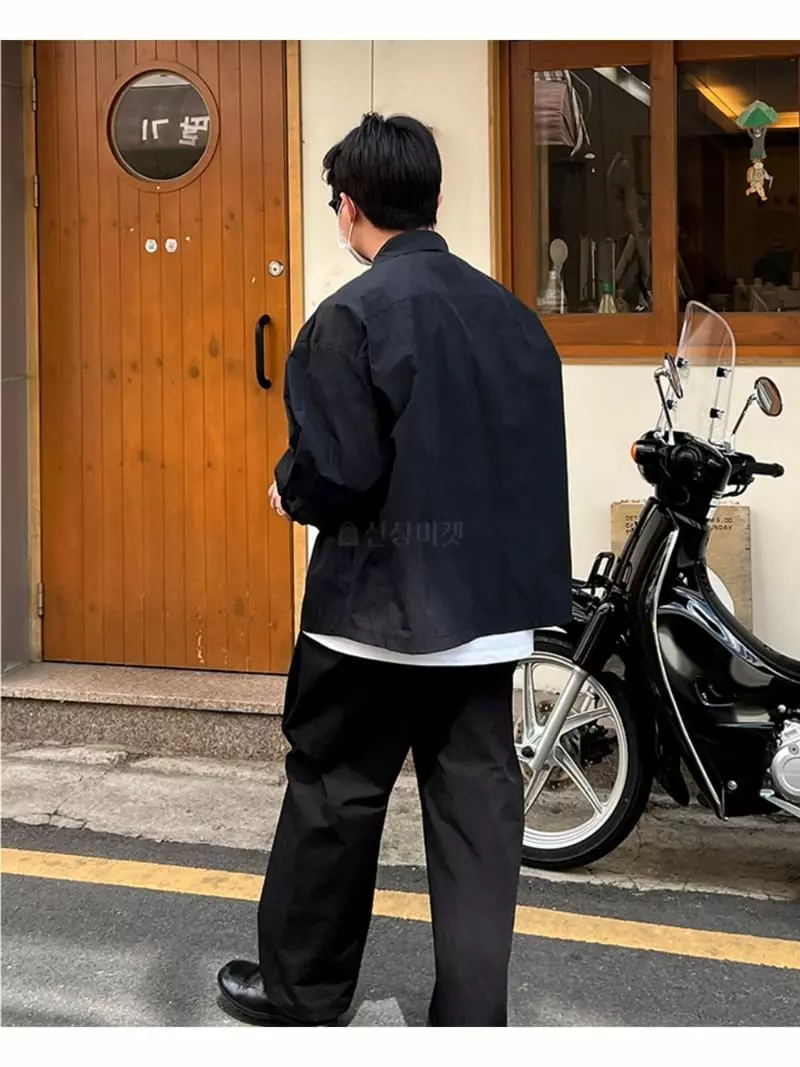 Lous - Korean Women Fashion - #momslook - Two Pocket Nylon Shirt Jacket - 6