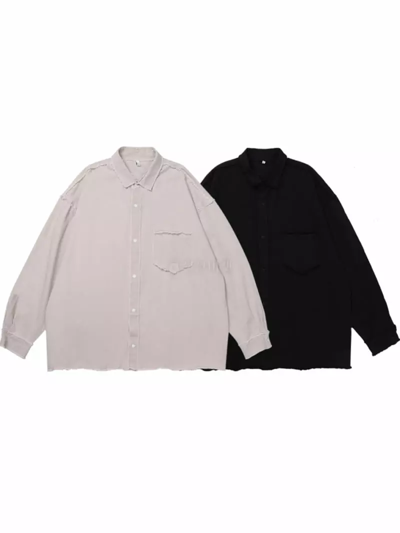 Lous - Korean Women Fashion - #vintagekidsstyle - Deggi Shirt Jacket - 7