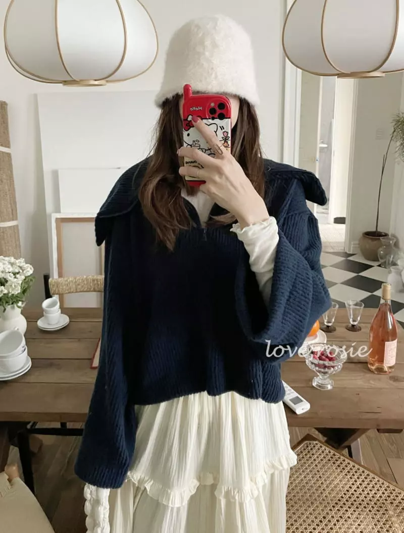 Love Rosie - Korean Children Fashion - #Kfashion4kids - Babara Knit Zip-up with Mom - 5
