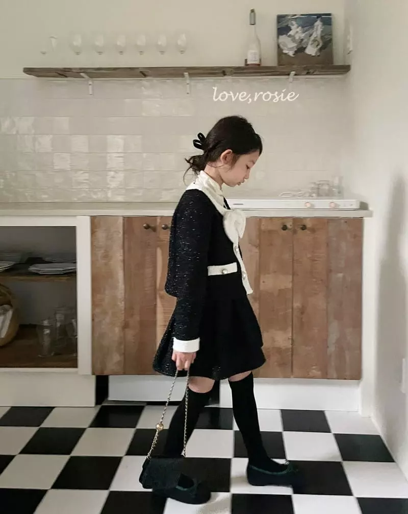 Love Rosie - Korean Children Fashion - #childofig - Miu Twid Jacket Skirt Set XL XXL Size - 4
