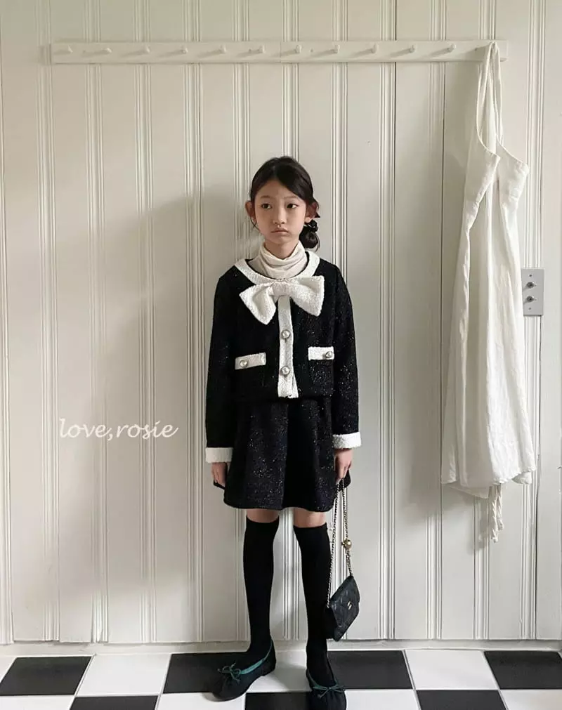 Love Rosie - Korean Children Fashion - #childrensboutique - Miu Twid Jacket Skirt Set - 6