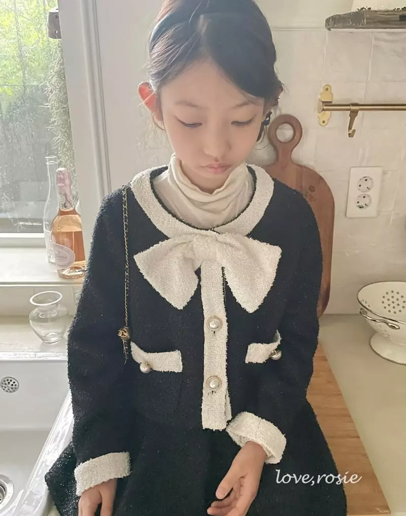 Love Rosie - Korean Children Fashion - #fashionkids - Miu Twid Jacket Skirt Set - 9