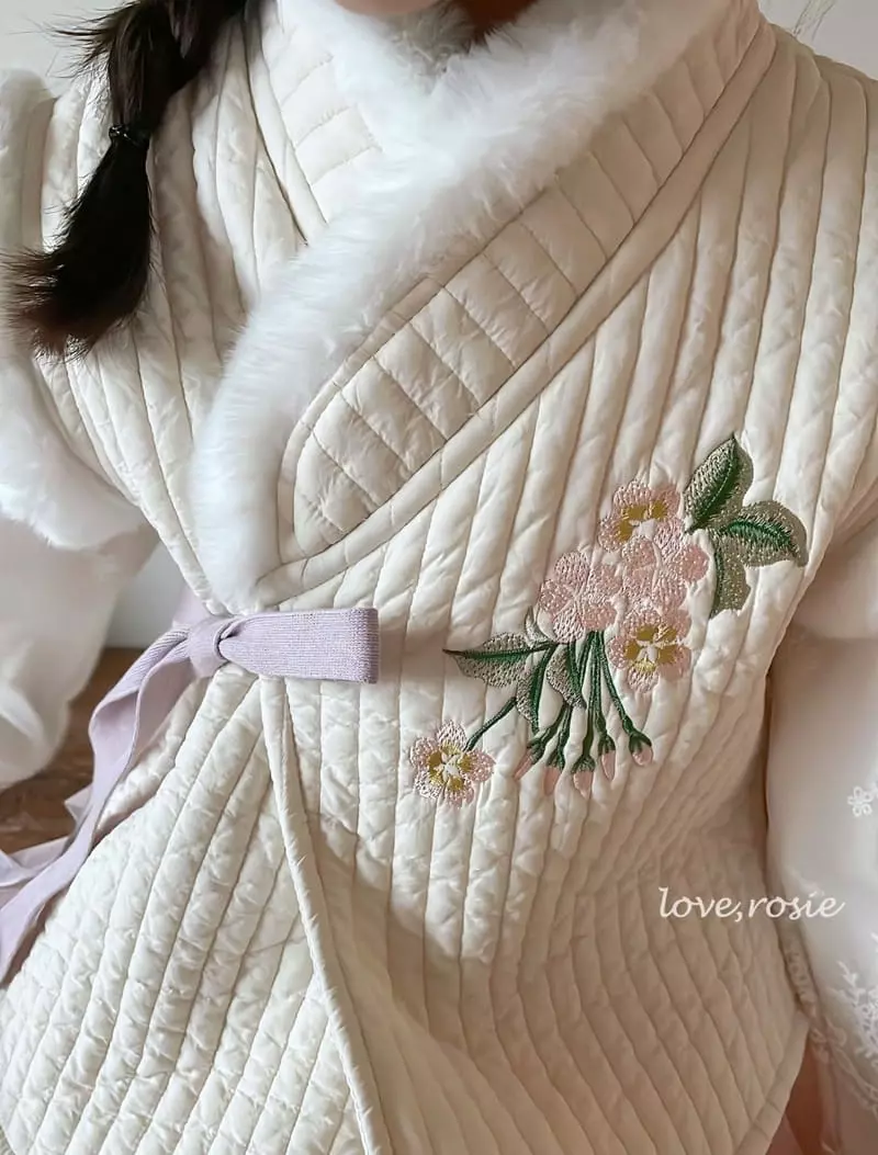 Love Rosie - Korean Children Fashion - #discoveringself - Graceful Embrodiery Long Hanbok XL Size - 4