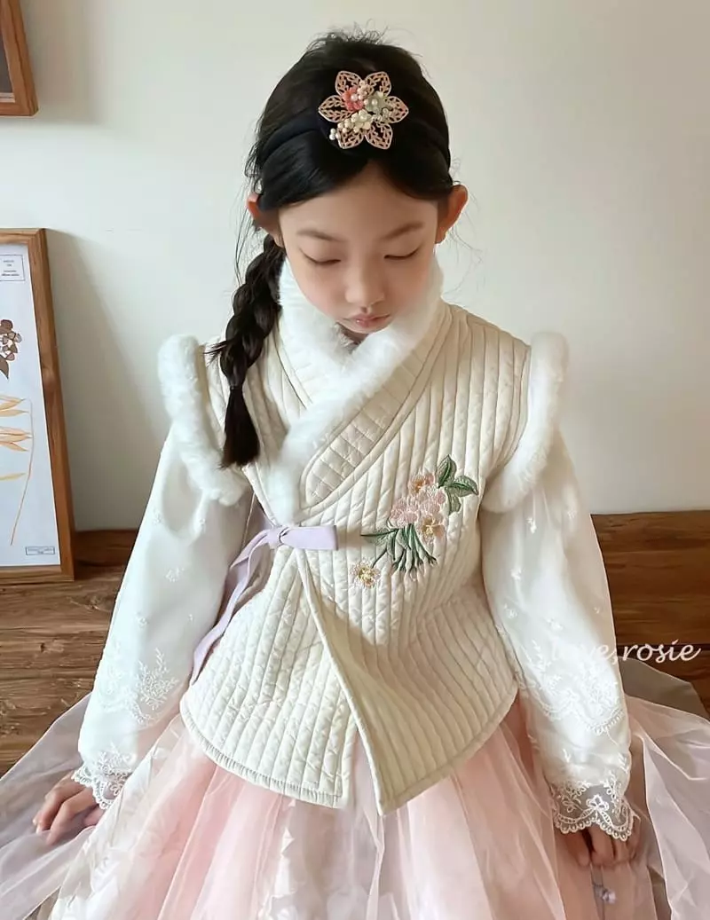 Love Rosie - Korean Children Fashion - #kidsshorts - Graceful Embrodiery Long Hanbok XL Size - 5