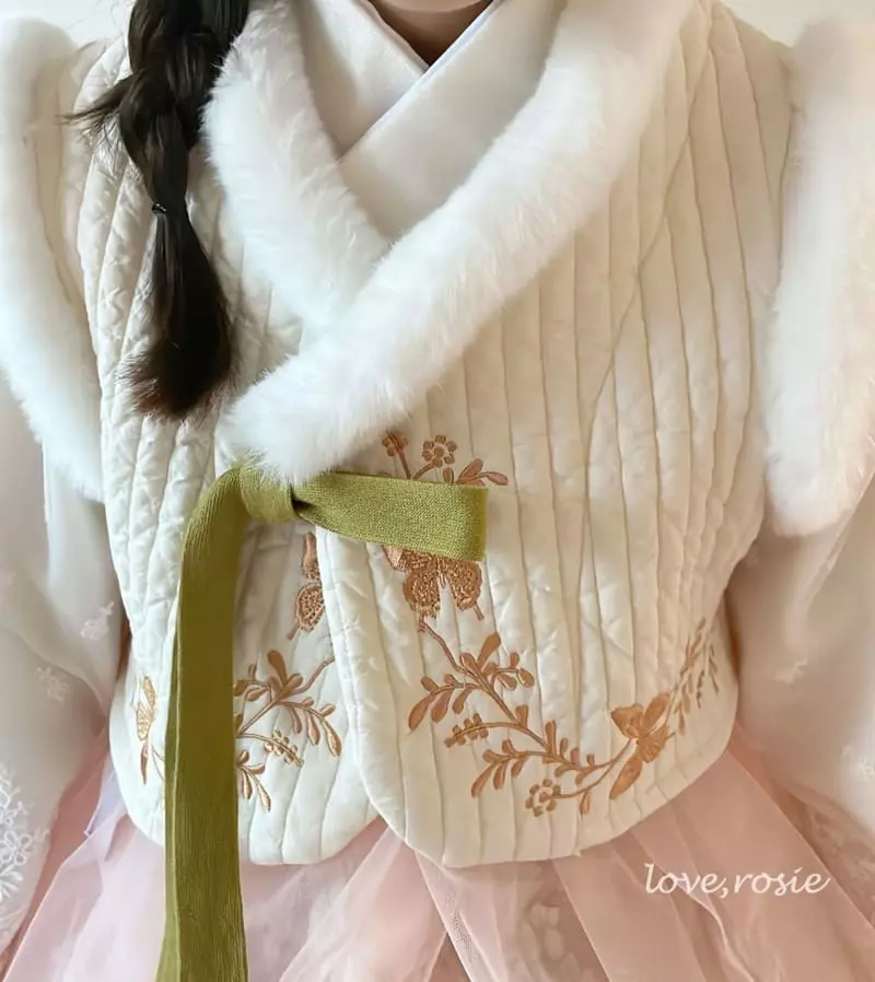 Love Rosie - Korean Children Fashion - #fashionkids - Butterfly Embroidery Hanbok Vest - 4
