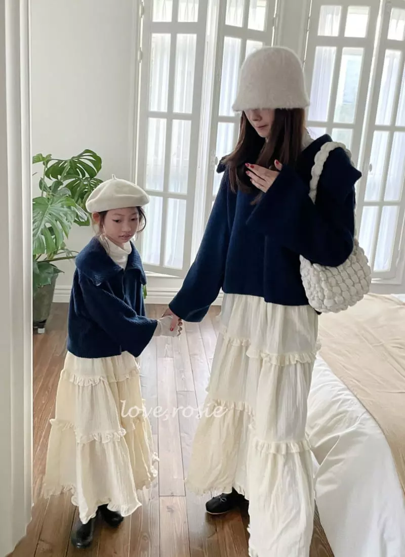 Love Rosie - Korean Children Fashion - #kidsshorts - Babara Knit Zip-up with Mom - 2