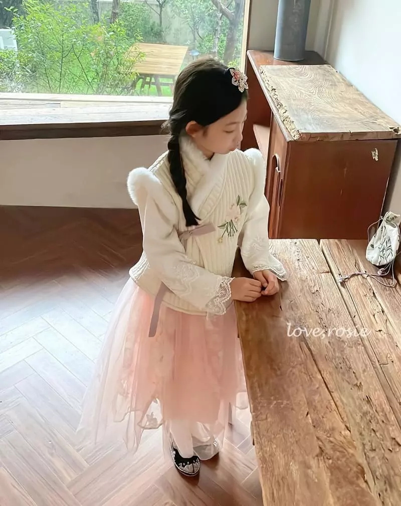 Love Rosie - Korean Children Fashion - #kidsstore - Graceful Embrodiery Long Hanbok - 7