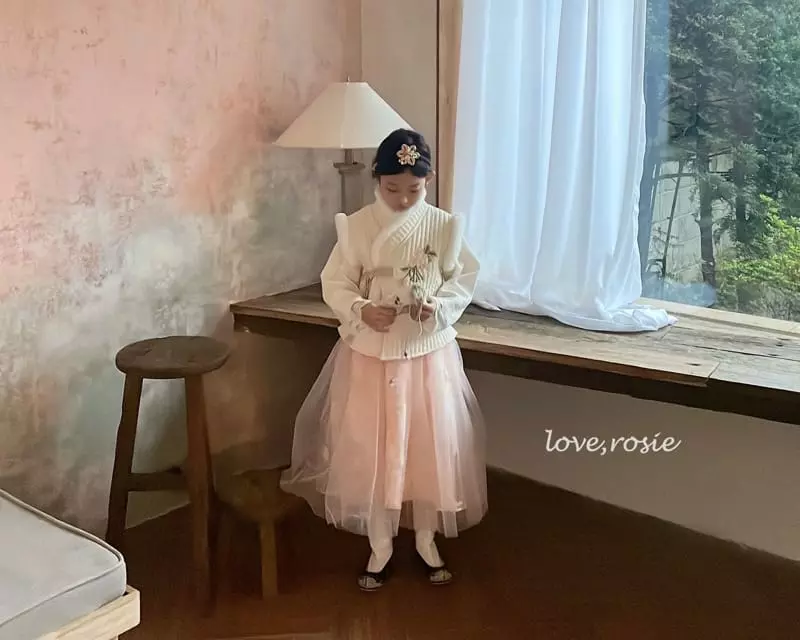 Love Rosie - Korean Children Fashion - #kidsstore - Graceful Embrodiery Long Hanbok XL Size - 6