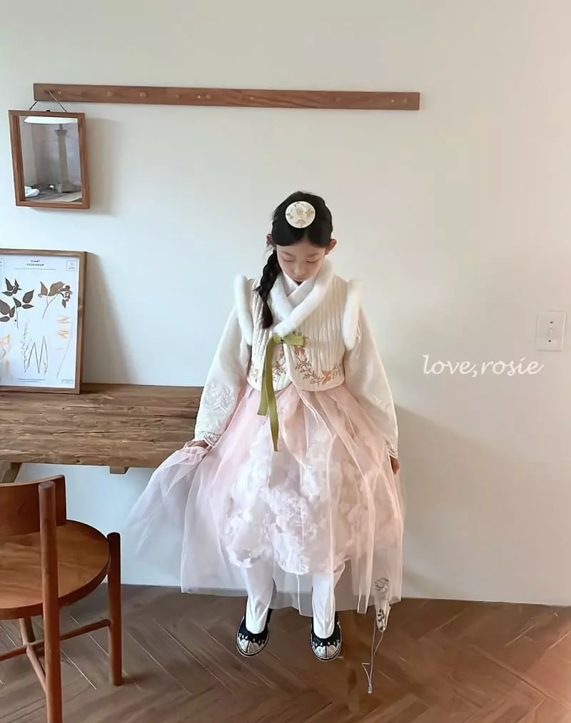 Love Rosie - Korean Children Fashion - #todddlerfashion - Butterfly Embroidery Hanbok Vest - 12