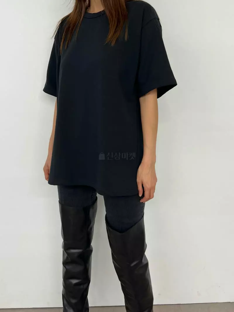 Lowburn - Korean Women Fashion - #momslook - Over Tee - 5