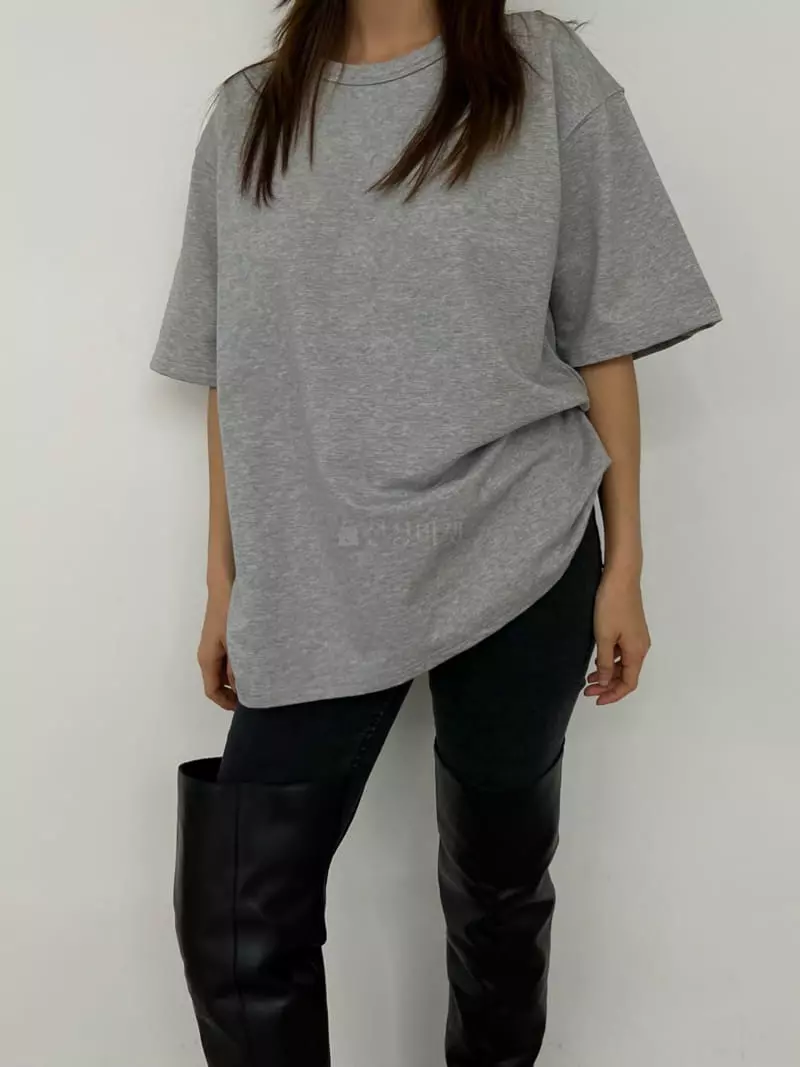 Lowburn - Korean Women Fashion - #momslook - Over Tee - 7