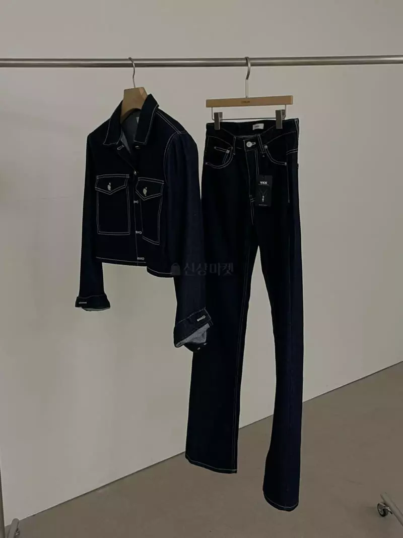 Lowburn - Korean Women Fashion - #momslook - Stitch Jeans - 3