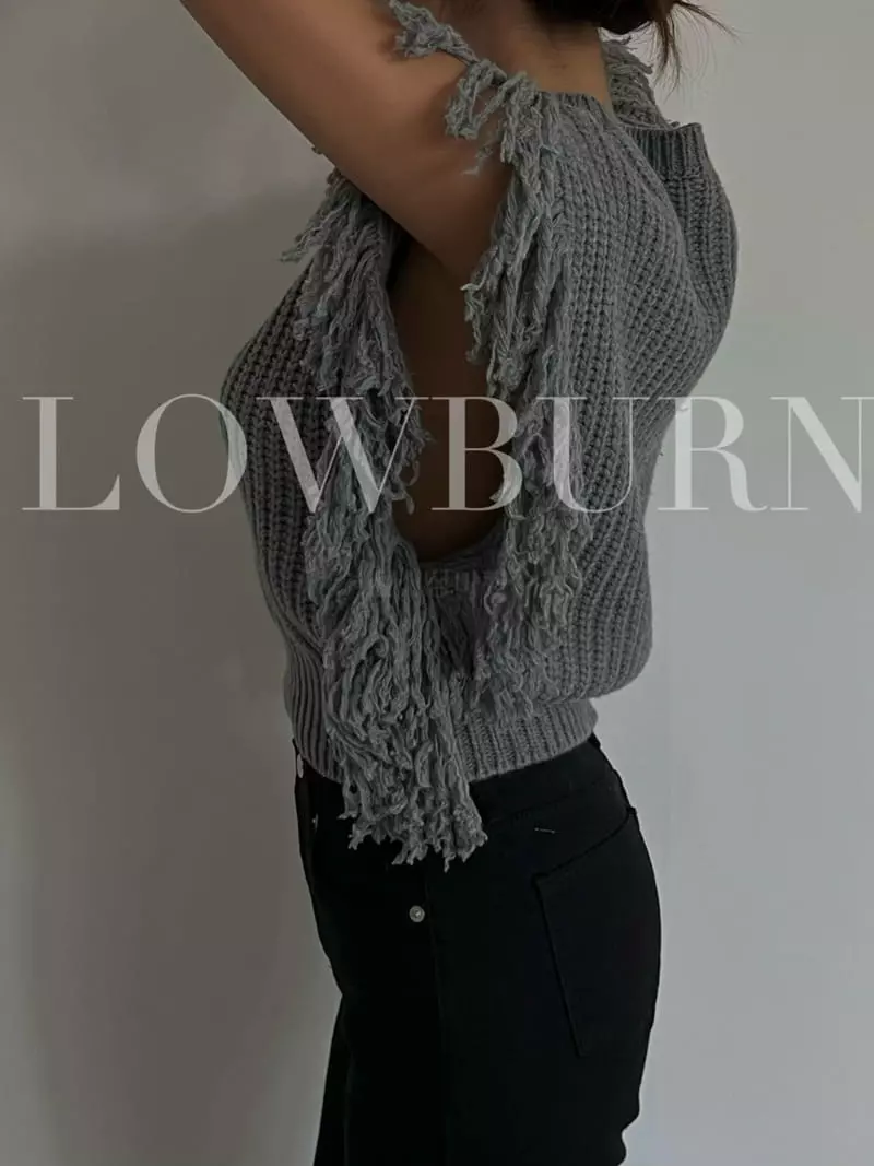 Lowburn - Korean Women Fashion - #momslook - Susul Vest Knit - 6