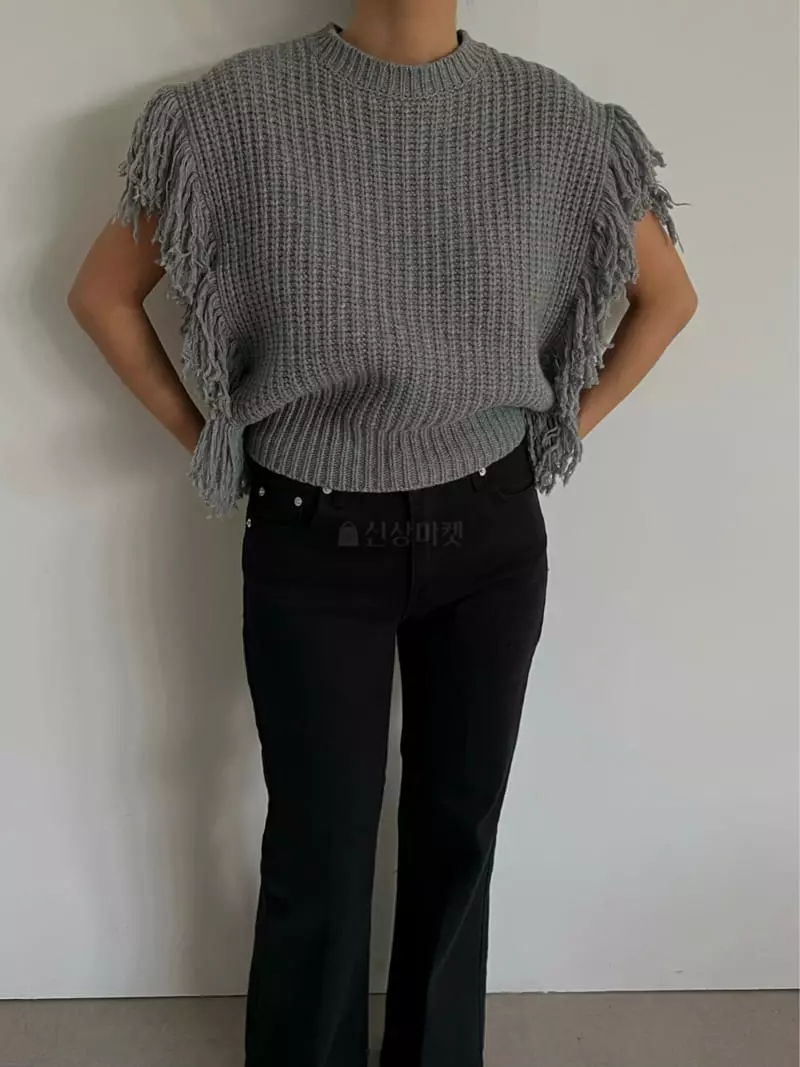 Lowburn - Korean Women Fashion - #momslook - Susul Vest Knit - 8